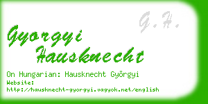 gyorgyi hausknecht business card